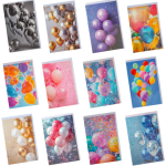 Blank Greeting Card & Envelope - Balloon Theme, Assorted Designs